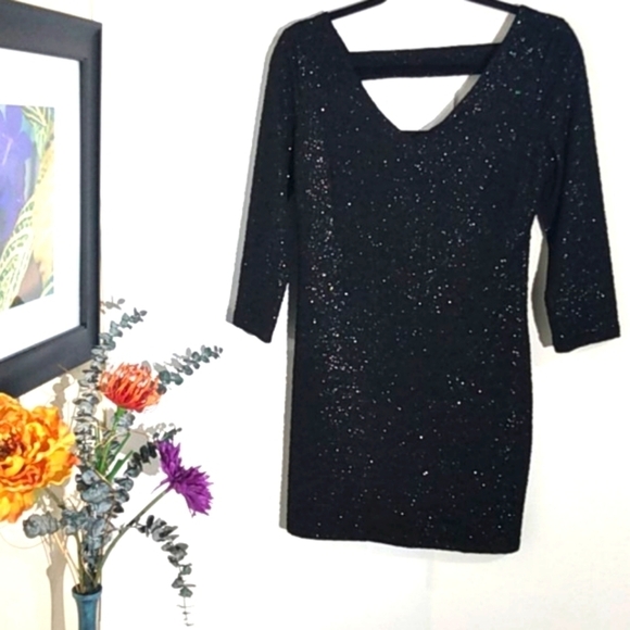 BCBG NWT BLACK SPARKLE MINI DRESS SIZE SMALL - Picture 13 of 13